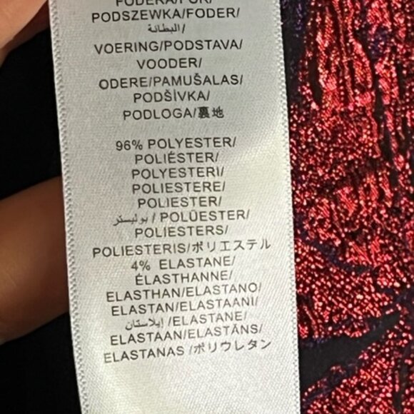 Liv Foster Designer Floral Jacquard Fit & Flare Corset Mini Dress Purple SIZE 10 - Picture 15 of 15